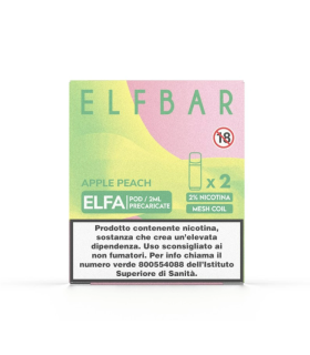 ELFBAR ELFA POD PRECARICATO APPLE PEACH 2ML (2PZ) 20MG
