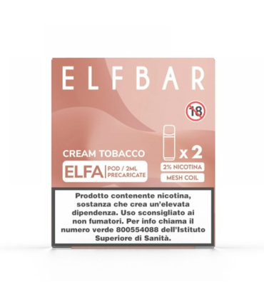 ELFBAR ELFA POD PRECARICATO CREAM TOBACCO 2ML (2PZ) 20MG