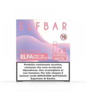 ELFBAR ELFA POD PRECARICATO JUICY PEACH 2ML (2PZ) 20MG