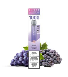 ELFBAR 1000 DISPOSABLE POD GRAPE 20MG