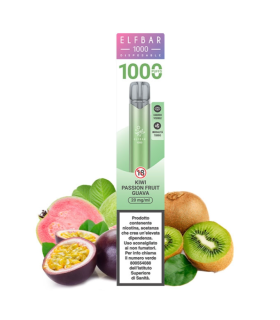 ELFBAR 1000 DISPOSABLE POD KIWI PASSION FRUIT GUAVA 20MG