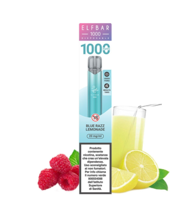 ELFBAR 1000 DISPOSABLE POD BLUE RAZZ LEMONADE 20MG