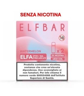 ELFBAR ELFA POD PRECARICATO WATERMELON 2ML (2PZ) 0MG NO NICOTINA