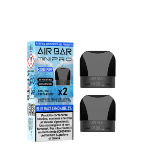 AIR BAR MINI PRO PODS - BLUE RAZZ LEMONADE 20MG (2PZ)