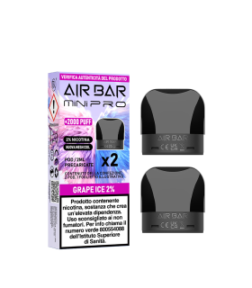 AIR BAR MINI PRO PODS - GRAPE ICE 20MG (2PZ)