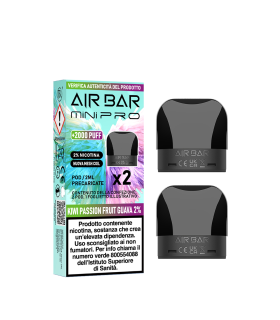 AIR BAR MINI PRO PODS - KIWI PASSION FRUIT GUAVA 20MG (2PZ)
