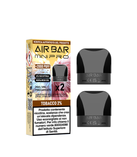 AIR BAR MINI PRO PODS - TOBACCO 20MG (2PZ)