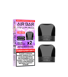 AIR BAR MINI PRO PODS - STRAWBERRY RASPBERRY CHERRY 20MG (2PZ)