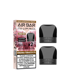 AIR BAR MINI PRO PODS - VIRGINIA TOBACCO 20MG (2PZ)