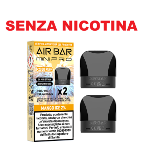 AIR BAR MINI PRO PODS - MANGO 0MG (2PZ) - NO NICOTINA