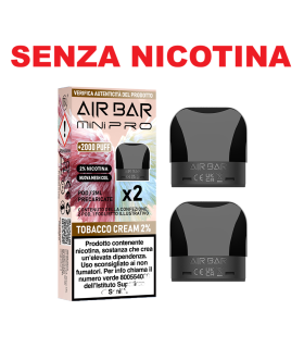 AIR BAR MINI PRO PODS - TOBACCO CREAM 0MG (2PZ) - NO NICOTINA