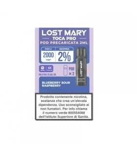 LOST MARY TOCA AIR PRO POD - BLUEBERRY SOUR RASPBERRY (2 PZ) 20MG