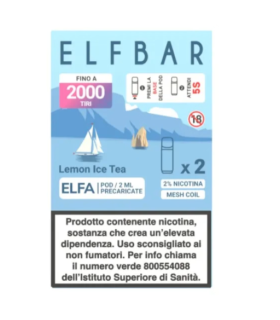 ELFBAR ELFA POD PRECARICATO LEMON ICE TEA 2ML (2PZ) 20MG
