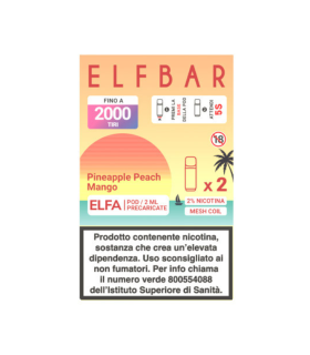 ELFBAR ELFA POD PRECARICATO PINEAPPLE PEACH MANGO 2ML (2PZ) 20MG