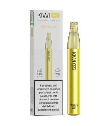KIWI GO 750 PUFF DISPOSABLE VAPE PEN 400MAH - BANANA ICE 20MG