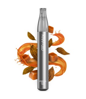 KIWI GO 750 PUFF DISPOSABLE VAPE PEN 400MAH - CARAMEL TOBACCO 0MG (NO NICOTINA)