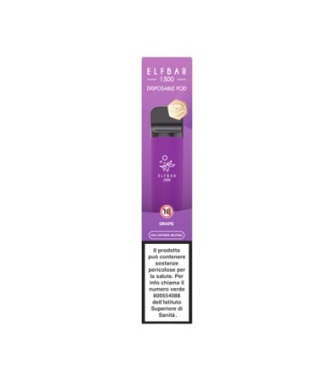 ELFBAR 1500 DISPOSABLE POD DEVICE - GRAPE 0MG