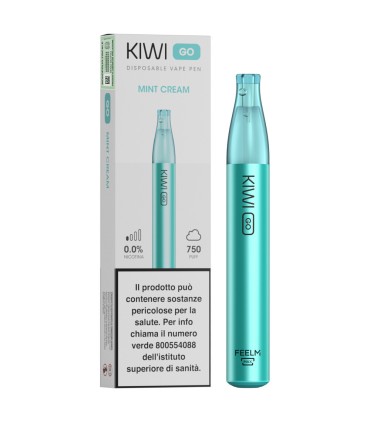 KIWI GO 750 PUFF DISPOSABLE VAPE PEN 400MAH - MINT CREAM 0MG (NO NICOTINA)