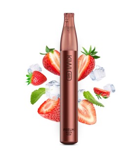 KIWI GO 750 PUFF DISPOSABLE VAPE PEN 400MAH - STRAWBERRY ICE 0MG (NO NICOTINA)