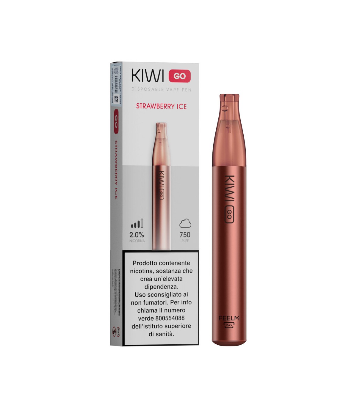 sigarette elettroniche senza nicotina kiwi KIWI GO Watermelon Ice Usa e Getta 750 Puff