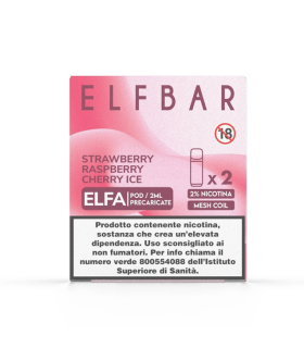 ELFBAR ELFA POD PRECARICATO STRAWBERRY RASPBERRY CHERRY ICE 2ML (2PZ) 20MG