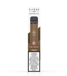 ELFBAR 600 DISPOSABLE POD CUBA TOBACCO 20MG (scad. 01/26)