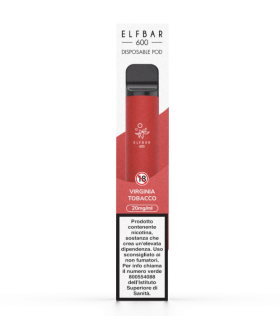 ELFBAR 600 DISPOSABLE POD VIRGINIA TOBACCO 20MG (scad. 01/26)