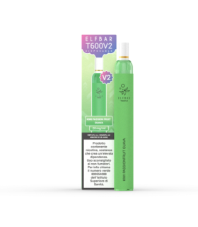 ELFBAR T600 V2 DISPOSABLE POD DEVCE 500MAH - KIWI PASSION FRUIT GUAVA 20MG