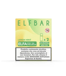 ELFBAR ELFA POD PRECARICATO LEMON MINT 2ML (2PZ) 20MG