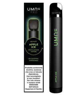 UMA.MI PRO 600 PUFF DISPOSABLE POD - APPLE ICE 18MG
