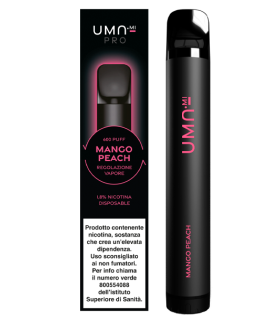 UMA.MI PRO 600 PUFF DISPOSABLE POD - MANGO PEACH 18MG