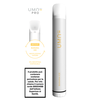 UMA.MI PRO 600 PUFF DISPOSABLE POD - BANANA 0MG NO NIC.