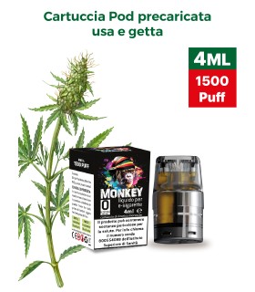 CARTUCCIA POD MONOUSO PRECARICATA MONKEY 4ML