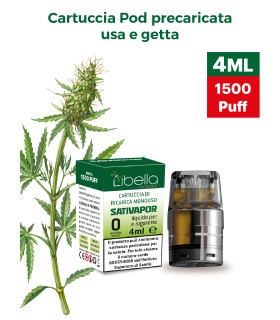 CARTUCCIA POD MONOUSO PRECARICATA SATIVAPOR 4ML